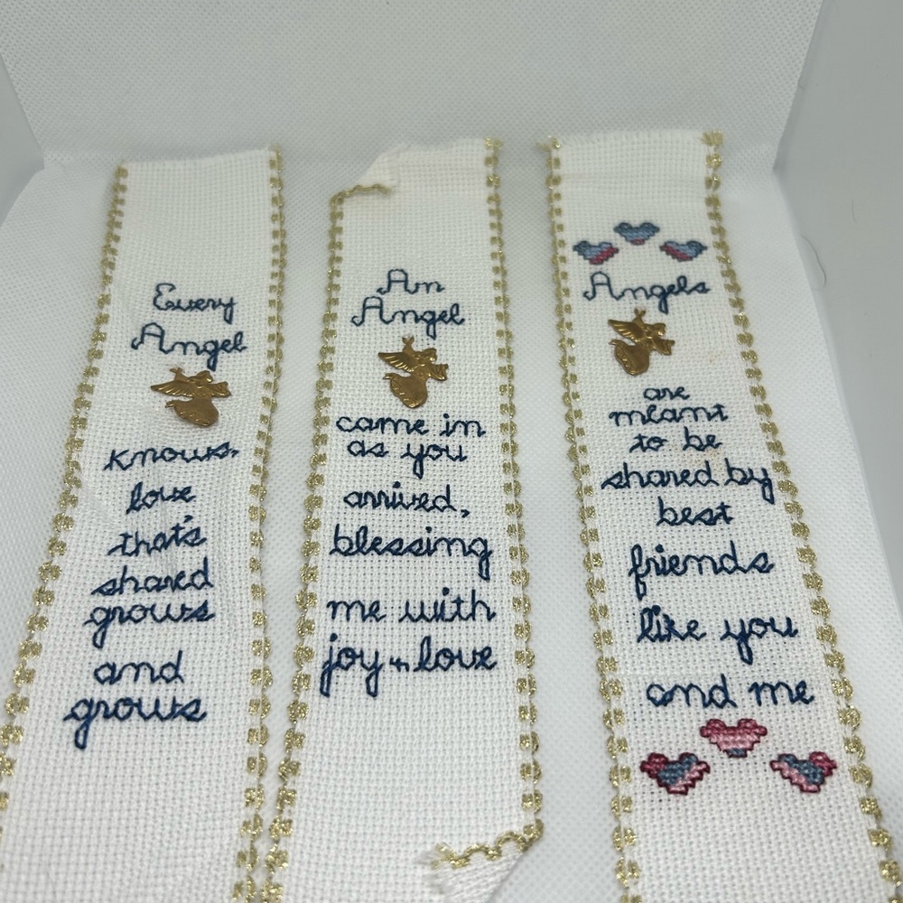 Embroidered Angel Bookmarks‎ Set